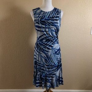 Eliza J Blue Floral Ruffle Ruched Cocktail Dress Blue Size 6 New